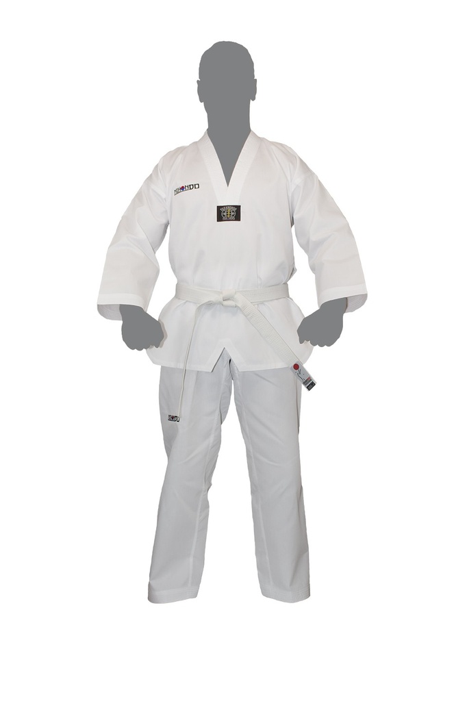 Dobok brodé Nihon Do col blanc (Taille 160 à 210)